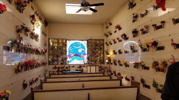 Chapel inside the mausoleum.