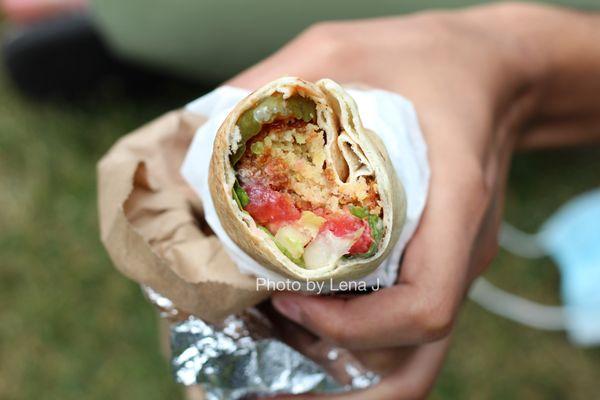 Inside of Falafel Wrap ($8.10)