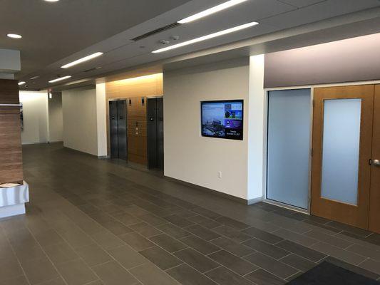 Recessed digital directory at office building in Bridgeville