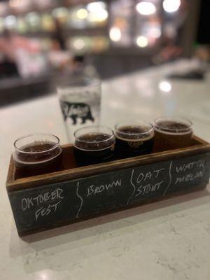 Flight from Union Bear Brewing