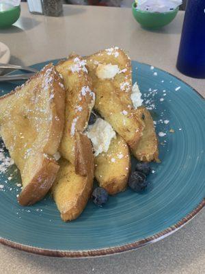 Stuffed French toast with blueberries