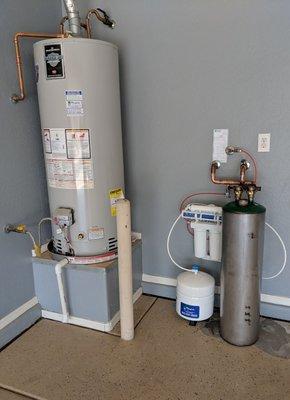 Exchange tank that replaced a salt softener