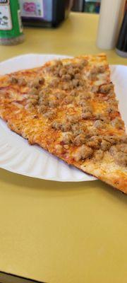 Sausage pizza. This is the OG slice here. Get this one for sure. FYI - cash only & they do deliver