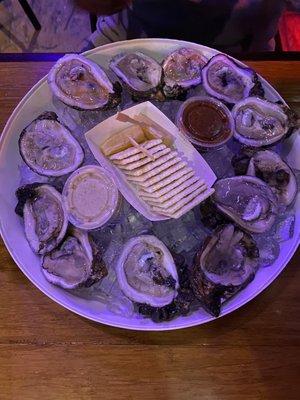 Raw oysters