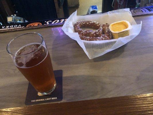 Goose Island And A Pretzel