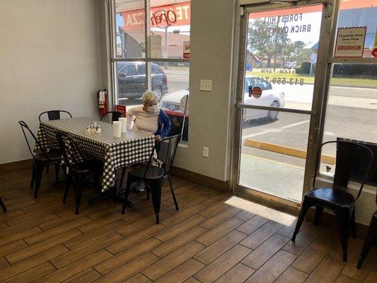 Part of the small eating area.