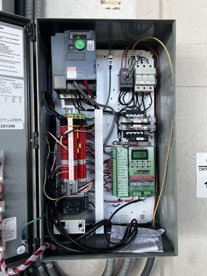 Inside look at a commercial high speed door control box