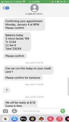 Phone messages between customer an company