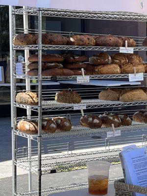 We got a sourdough and cranberry walnut!