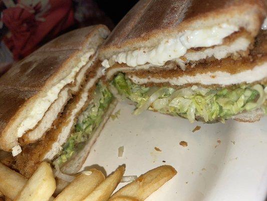 Chicken cutlet sandwich