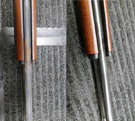 1945 M1 Garand Rifle barrel and stock before & after