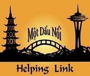 The Helping Link logo symbolizes bridging the gap from Vietnam to Seattle