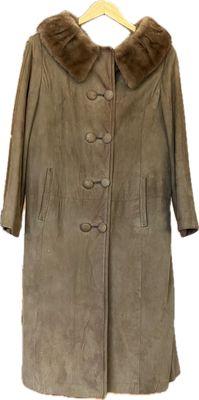 "Old Musty Jacket" yes it's old, it's vintage--buttery soft suede with a mink collar