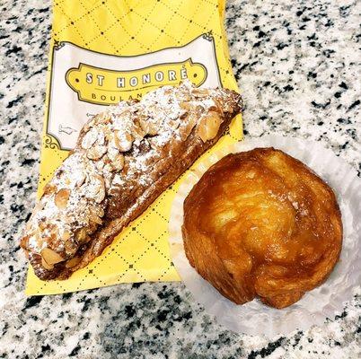 Almond Croissant and Kouign Amann