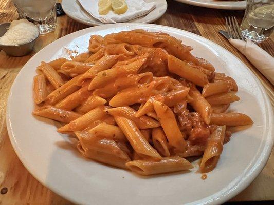 Penne with chicken