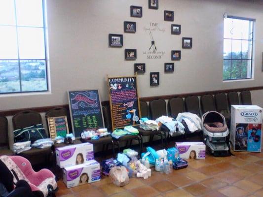 Giving back to the community. Our August fundraiser for the Community Pregnancy center. Donating supplies for pregnant mothers and babies