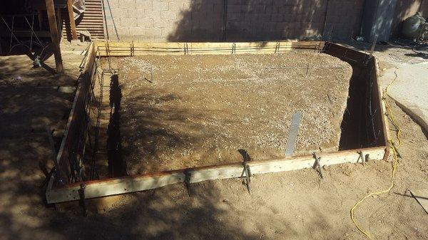 Formed & Rebar in Footings Ready to Pour Concrete