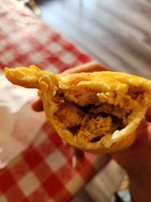 Chicken and cheese empanada