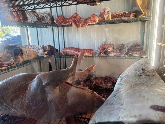 Meat curing room