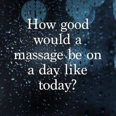 Sigh ...... when your therapist needs a massage!