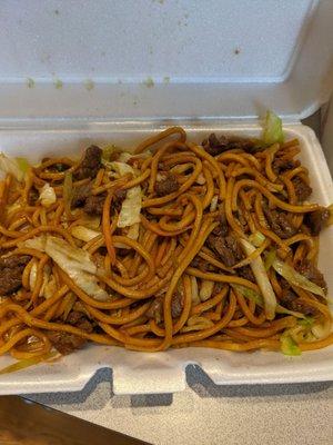 Beef Lo Mein (great!)