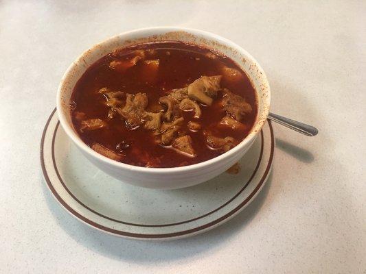 Menudo Rojo.    Saturday special.