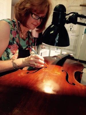 Restoration on a cello...