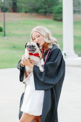 College Grad Session with Dog