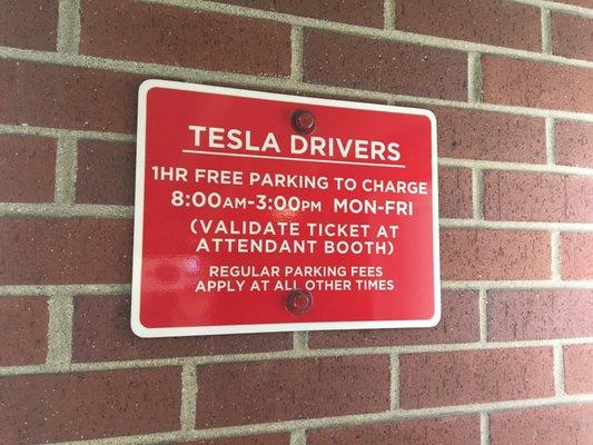 Tesla sign didn't correspond to the experience.