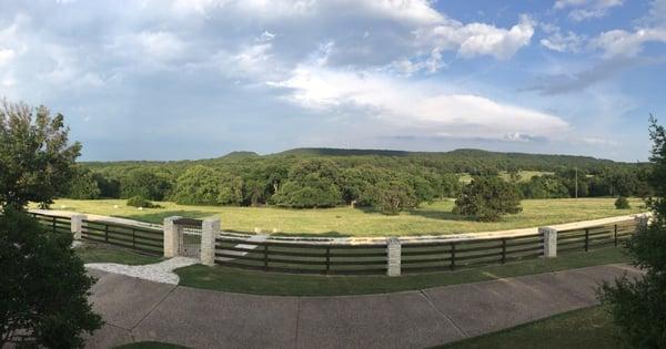 The view from the upstairs porch!