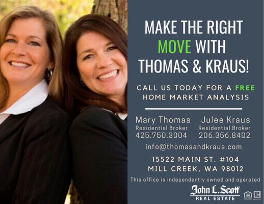 We offer free home market analyses! Contact us today for yours!