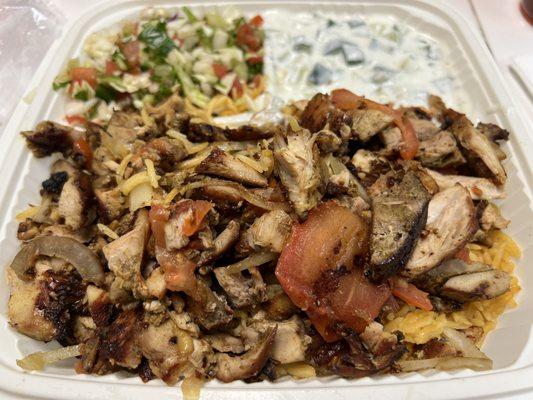 Chicken shawarma plate