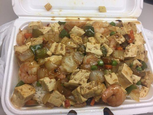 Tofu with shrimp ($6.5)