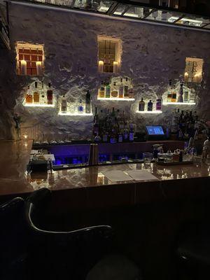 Grotto style fully stocked bar