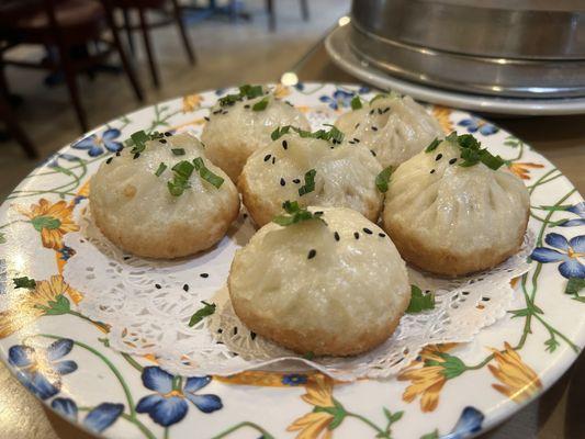 Pan fried pork buns.