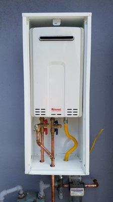 Upgrade your home to a tankless water heater.