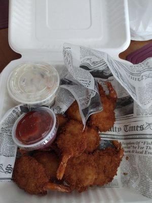 Shrimp n chips but chose coleslaw as a side instead of fries