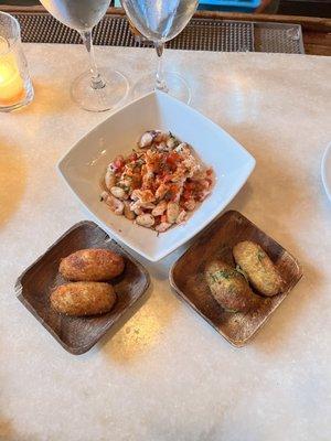 Octopus salad and Croquettes