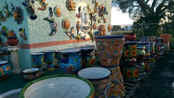 Beautiful Talavera pottery and wall decorations