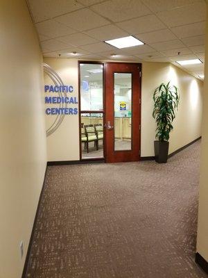 The clinic entrance to PacMed's Lynnwood Clinic. Come see us!