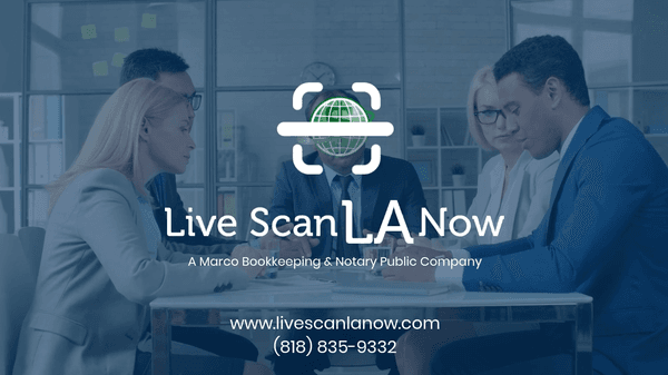 Marco Bookkeeping and Notary Public​ is excited to introduce our newest service, the electronic ​Live Scan, ​at​ our​​ Woodland Hills​ locat