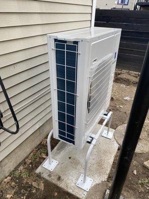 New Install of a Ductless Heat-Pump System.(Outdoor Condenser).