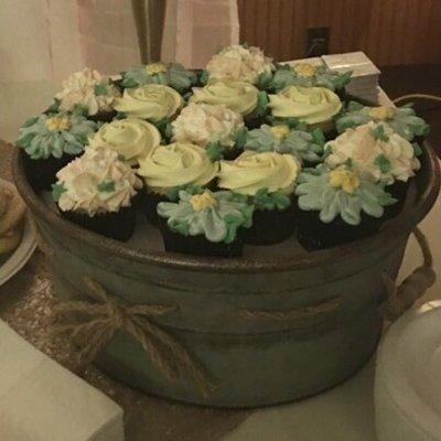 Cute floral themed cupcakes for my friends baby shower.