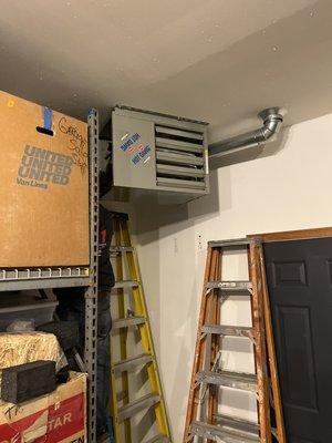 Garage heater install