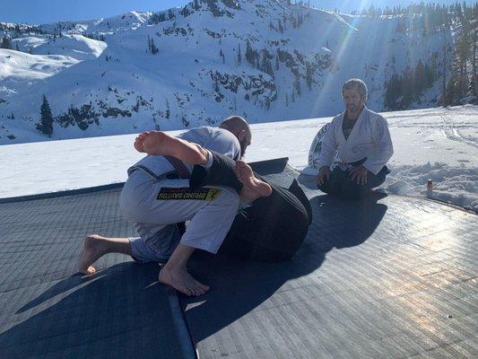 Base Camp BJJ Ice Roll 2021 on Castle Lake in Mt. Shasta.