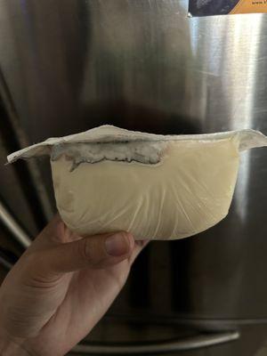 Mold inside new cheese