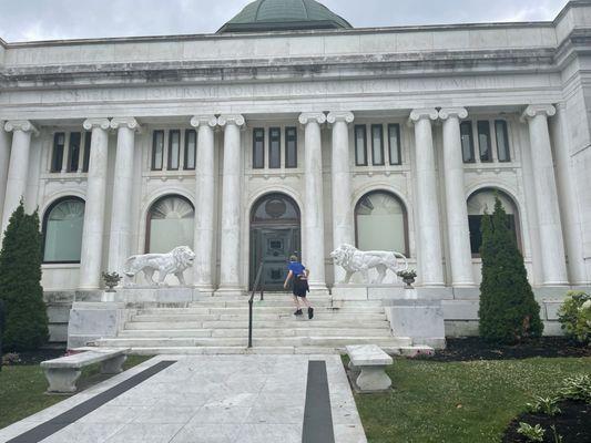 The front of Flower Memorial Library located in Watertown, NY.