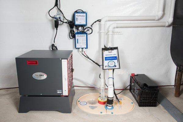 TripleSafe sump pump with SaniDry dehumidifier.