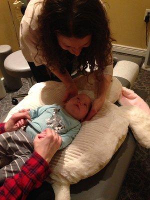 Gentle adjustment to this sweet guy's spine to ensure an unrestricted & uninhibited growth potential!