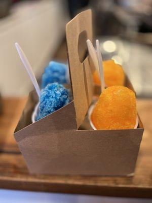 Blue Raspberry and Cantaloupe Snow Balls